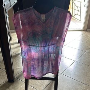 Women's Multicolor Sheer Top